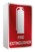 Extinguisher Location Sign Small Right Angle Metal